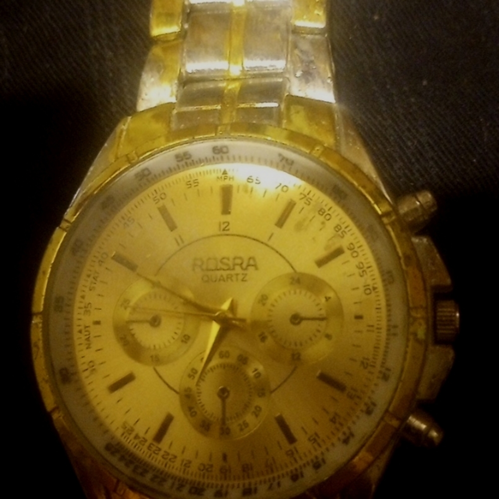 Rosra watch silver and gold